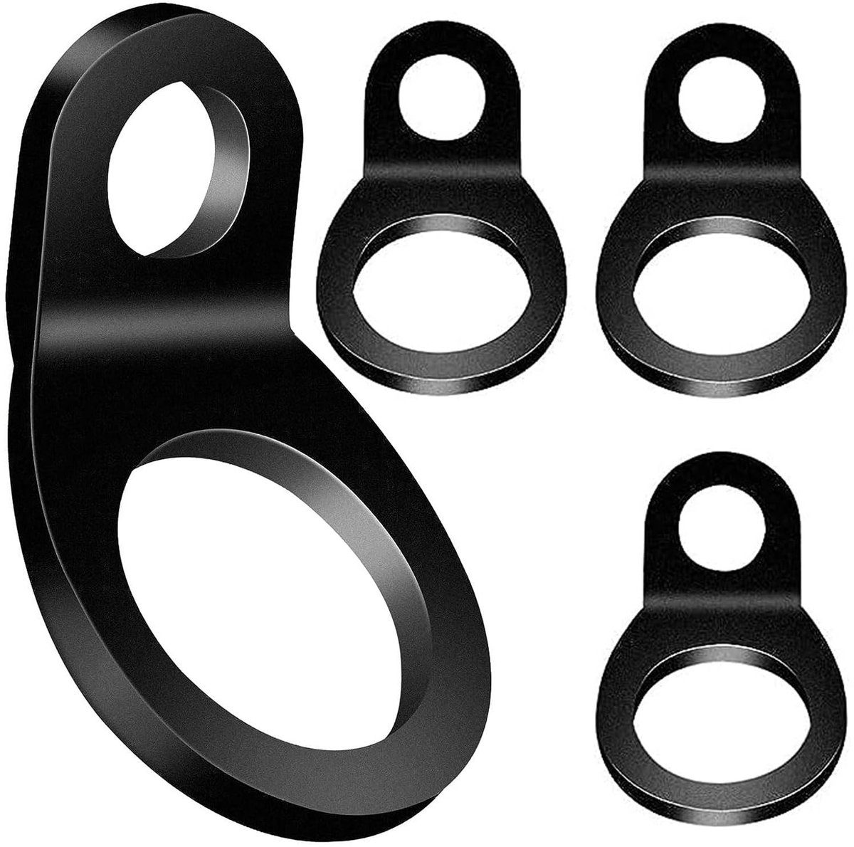 Dailygoods- Strapping Anchors 8 Stuks - Bevestigingshaken - Corrosiebestendig - Multifunctionele Montagehaken - Zwarte O-Ring - Hoogwaardige Metaal