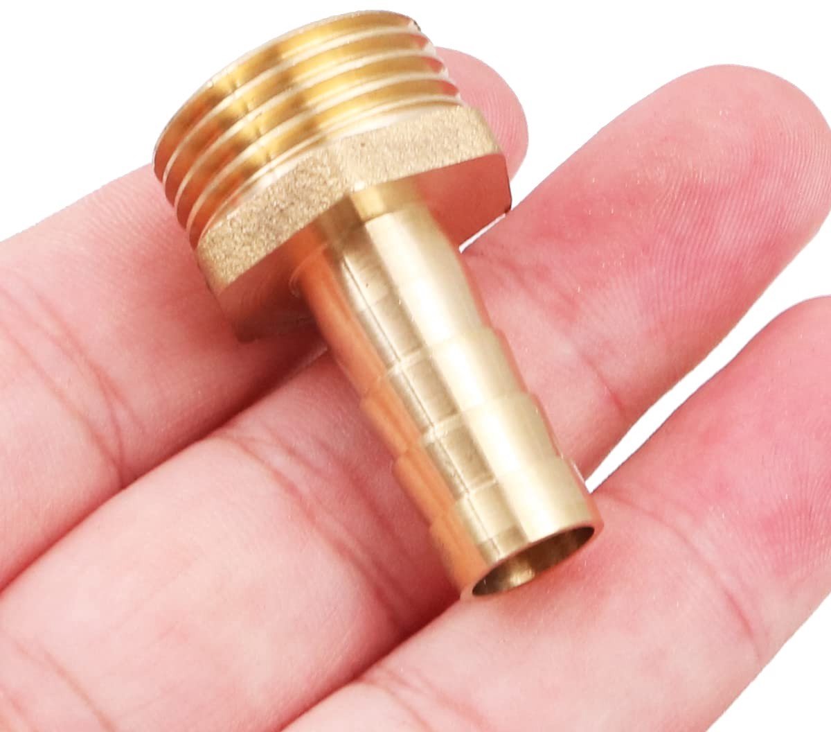 Dailygoods - Slang Pijp Connector - Messing - 10Pcs - 1/2 10mm - Slang Nozzle Adapter - Geschikt voor Vijver en Pool - Tuinaccessoire