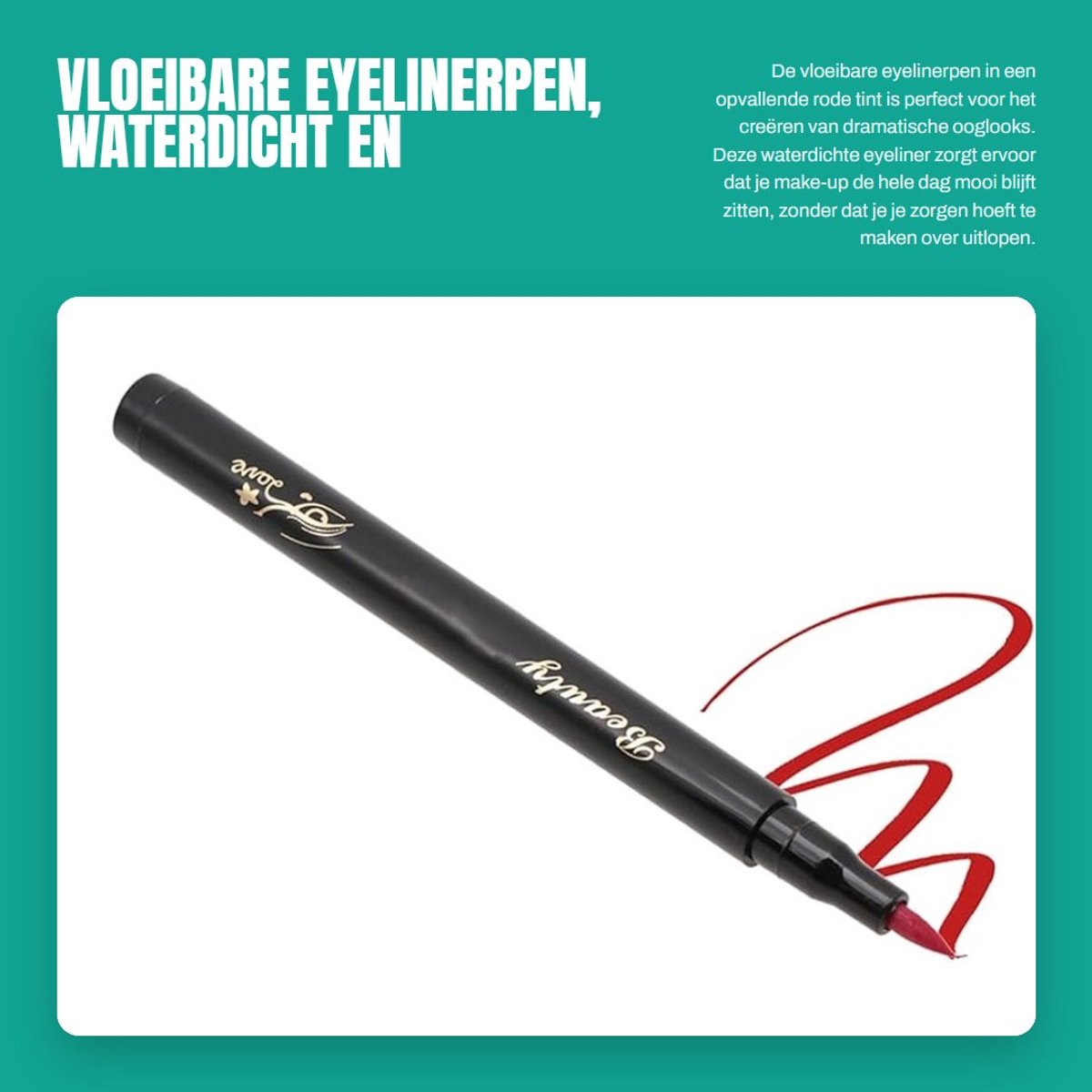 Dailygoods- Eyelinerpen Waterdicht - Vloeibare Oogmake-up - Langdurig - Cosmetisch Hulpmiddel - Geschikt voor Beginners - Sneldrogend - Oogpotlood
