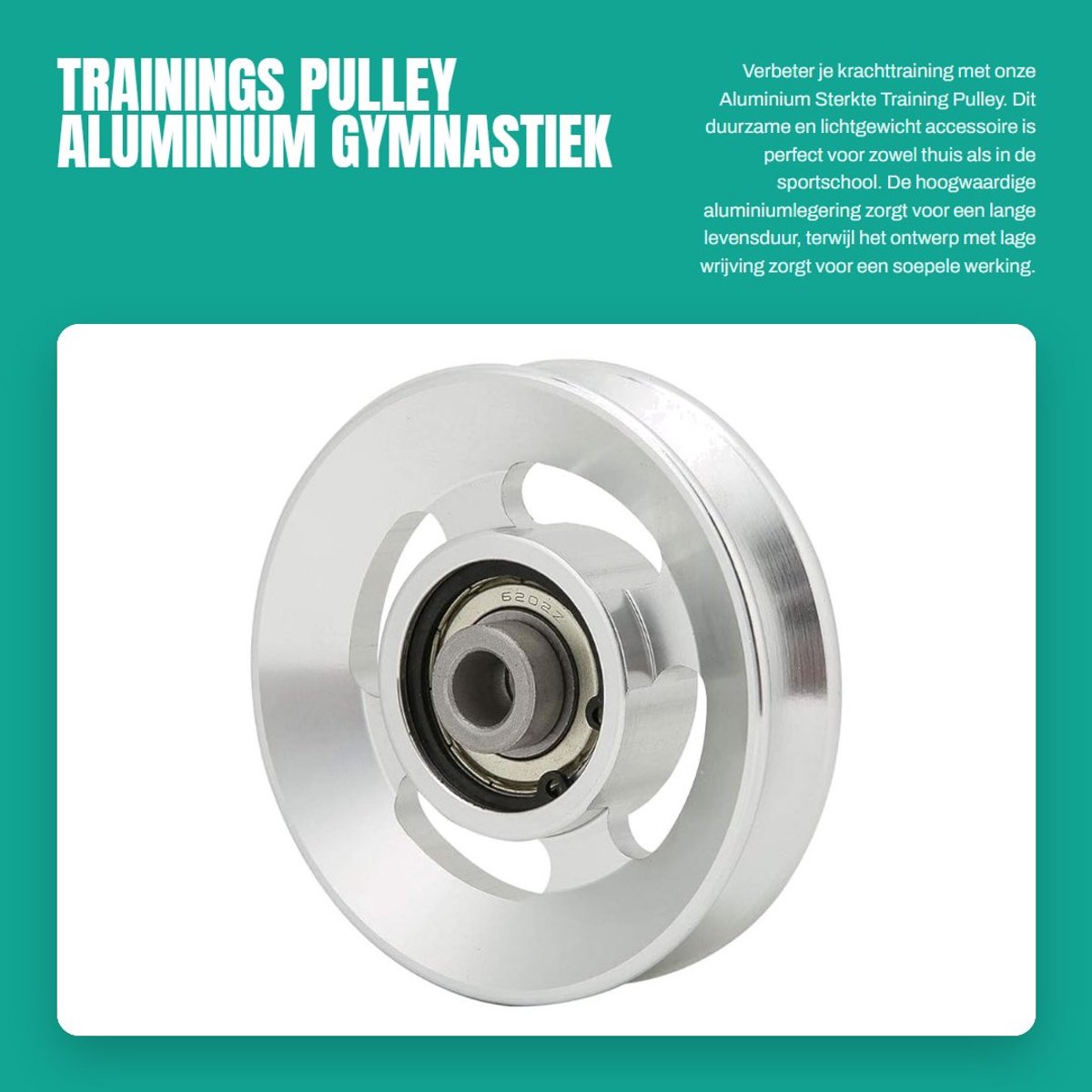 Dailygoods- Pulley 90mm - Aluminium Beugel - Sterk en Duurzaam - Lichtgewicht - Universele Toepassing - Weerbestendig - Fitness Pulley