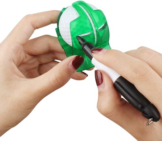 6x Golfbal Lijn Lijnmaker Set met 4 Kleuren Stift - Professionele Golf Markering Hulpmiddel voor Putting — afbeelding 2