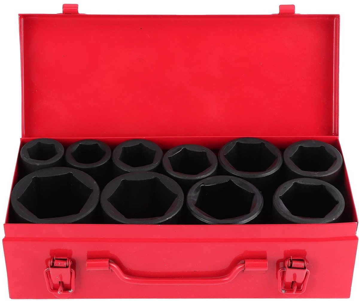 Dailygoods - Impact Socket Set - Doppenset 3/4 Inch - Duurzaam en Corrosiebestendig - Zwart - Metrisch 22mm tot 50mm - Auto Tool Set - Voor Profession...