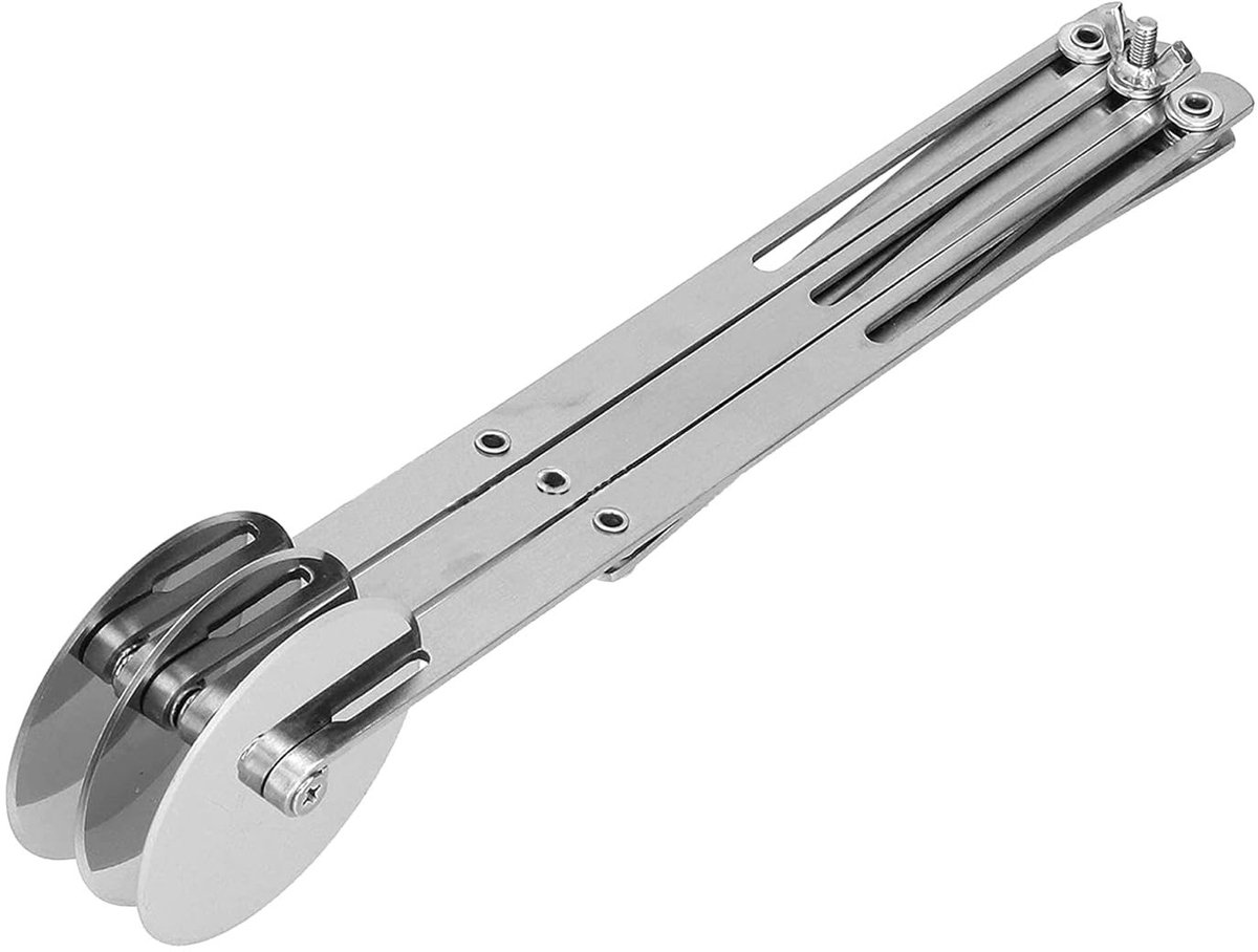Dailygoods- Gebaksnijder Uitbreidbaar - Pizzasnijder - Deegverdeler - Gereedschap - Roestvrij Staal - 24,5x3,12cm
