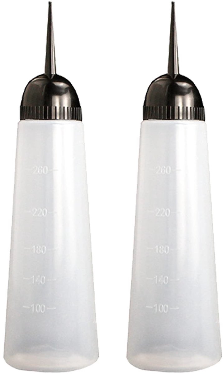 Dailygoods- Haarkleur Applicator 2 Stuks 260ml - Plastic Fles - Kappers Tool - Lichtgewicht - Duurzaam - Herbruikbaar - Haarfles