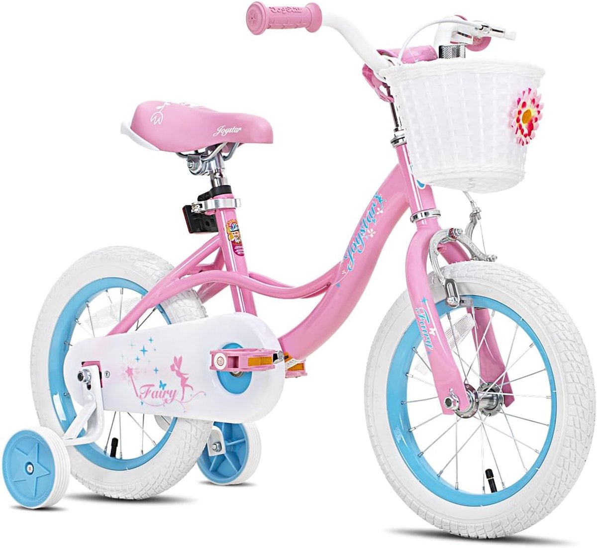 Meisjesfiets - Kinderfiets - Leren Fietsen - Inclusief Mand en Steunwielen - 18 Inch - Roze