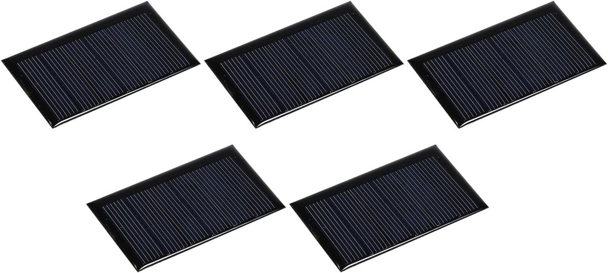 Mini Zonnepanelen - Zonnecellen Set - Doe-het-zelf Projecten - Epoxyhars Bescherming - 62x36mm - Zwart