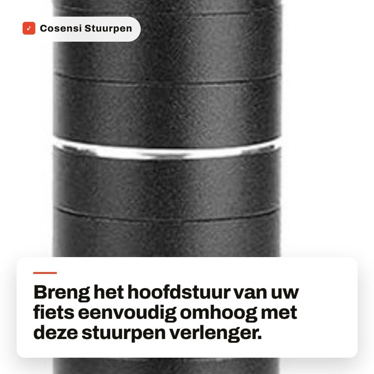 Dailygoods - Stuurpen Fiets Voorvork Stem Extender - Fietsstuur Verhoger - Handig voor Steile Heuvels - 180mm - Geschikt voor Mountainbike en Racefiets