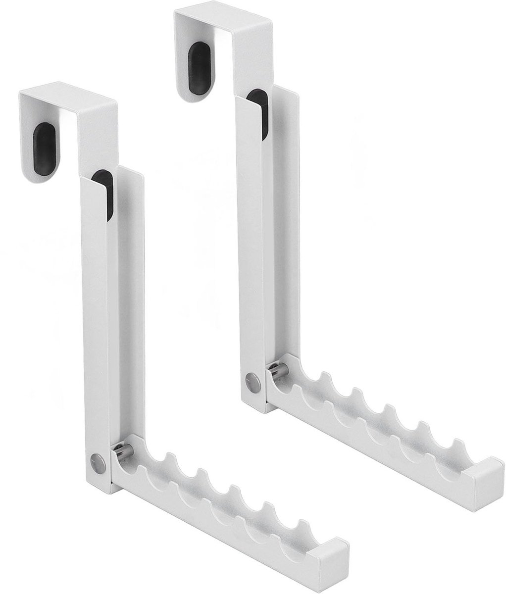Dailygoods- Over de Deur Haken - 2-pack Opklapbare Kledinghangers - Ruimtebesparend Kledingrek - Krasbestendig - Antislip - Eenvoudig te gebruiken