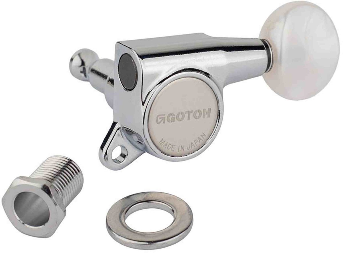 Gotoh GTH13990 SG381 stemmechanieken met Magnum Lock and 05PW knoppen, 6L, chroom