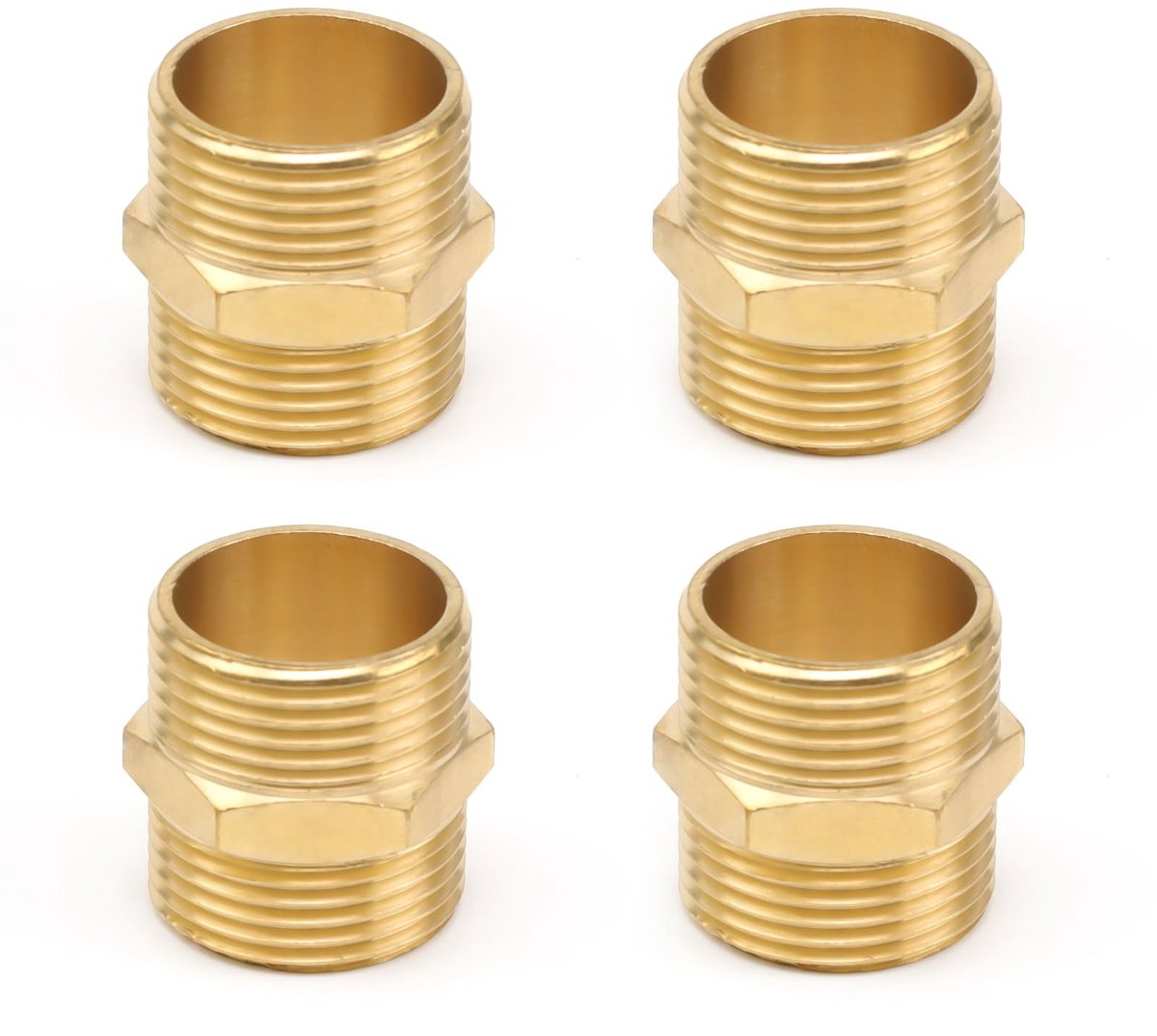 Dailygoods- Dubbele Nippel 1 Inch - Messing Aansluiting G1 - Corrosiebestendig - Lekvrij - Voor Drinkwater/Verwarmingssystemen - Hoge Hardheid - Fitting