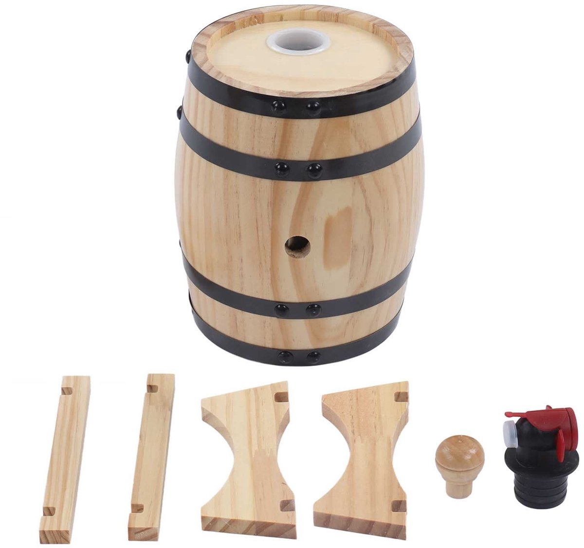 Dailygoods- Eiken Vaten Duurzaam - Wijnvat - Houten Biervat - Plantenbak - Decoratief Ornament - Vindingrijk Vakmanschap
