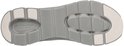Grijze Skechers Glide-Step instapper zool met witte accenten en ribbels.