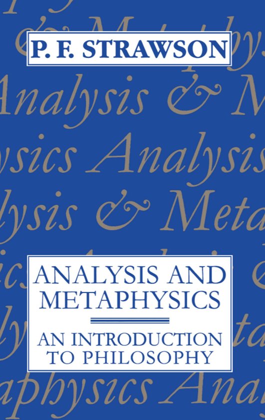 Analysis And Metaphysics