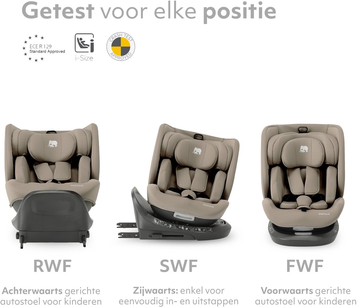 Deryan Cassie Luxe I-size: 0-1-2-3 autostoel, 360° draaibaar thumbnail 2