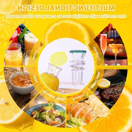 Handmatige citroenpers, set van 2 plastic citroenpersen met deksel, draagbare handmatige citruspers, eenvoudig schoon te maken, geschikt voor bars en thuiskeukens, kan worden gebruikt voor het bereiden van cocktails, thee, salades en zeevruchten. — afbeelding 4