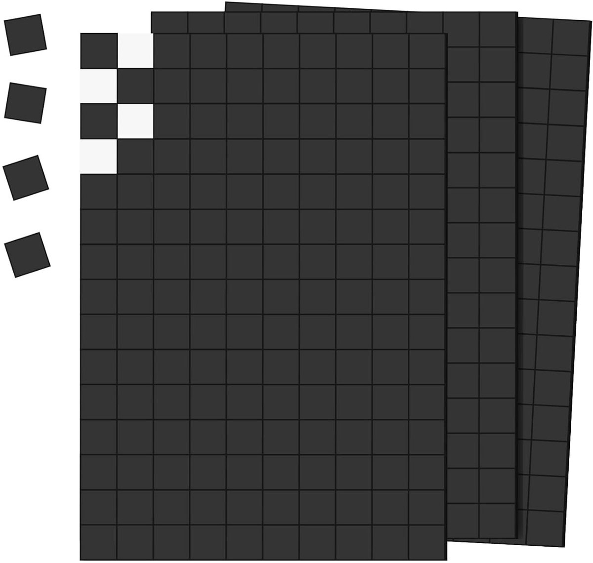 Set van 450 Zelfklevende Zachte Magneten 10 x 10 mm Vierkant voor Whiteboard, Kantoor en Creatieve Projecten