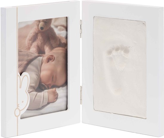 Dooky x Nijntje Double Frame Small - 2D Baby Hand- & Voetafdruk Lijst - Persoonlijk Kraamcadeau van Dooky — afbeelding 3