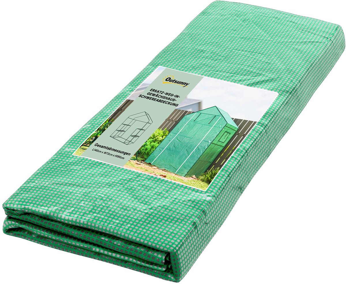 Outsunny - Vervangingsfolie - voor Kas - UV-Bestendig - Groen