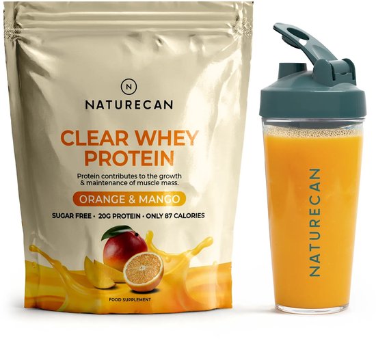 Naturecan Clear Whey Protein Tropisch 1kg - Eiwit limonade - Whey isolate - 20 g eiwit — afbeelding 4