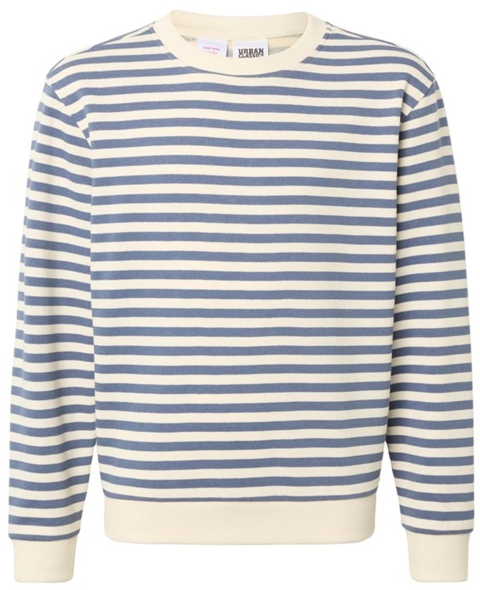 Urban Classics Oversized Striped Crewneck Sweater/trui kinderen Kids 110/116 Creme