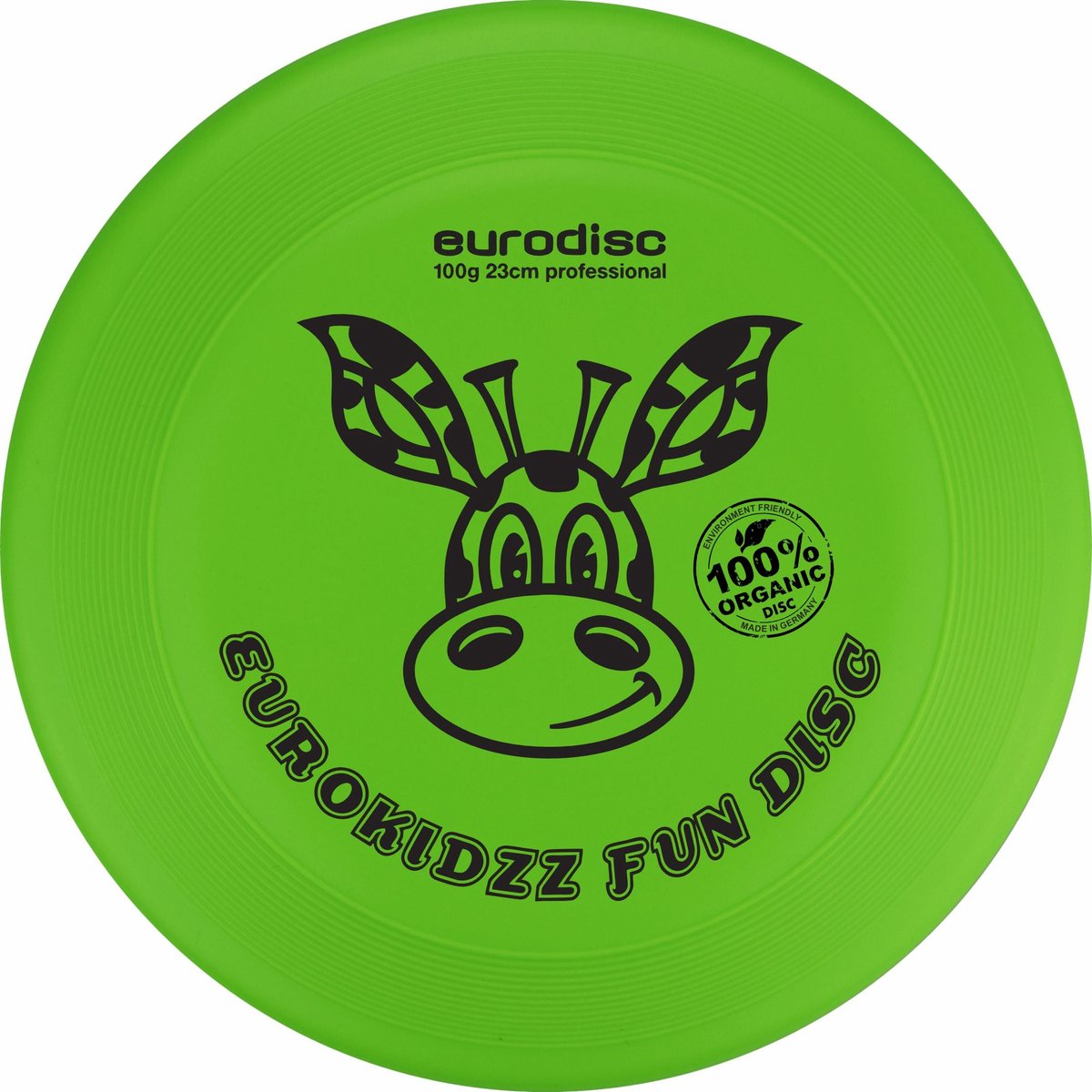 Kinderfrisbee Eurodisc Kidzz Giraffe 100 gr Green ED0100GRGF Groen 23 cm