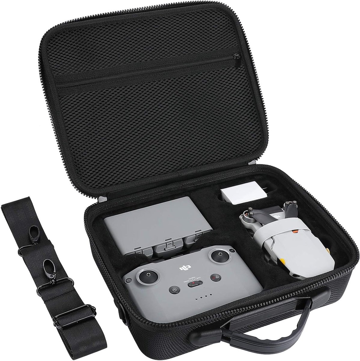 EVA Draagtas voor DJI Mini 2 en Fly More Combo, Schokbestendige Bescherming met Schouderband en Accessoires