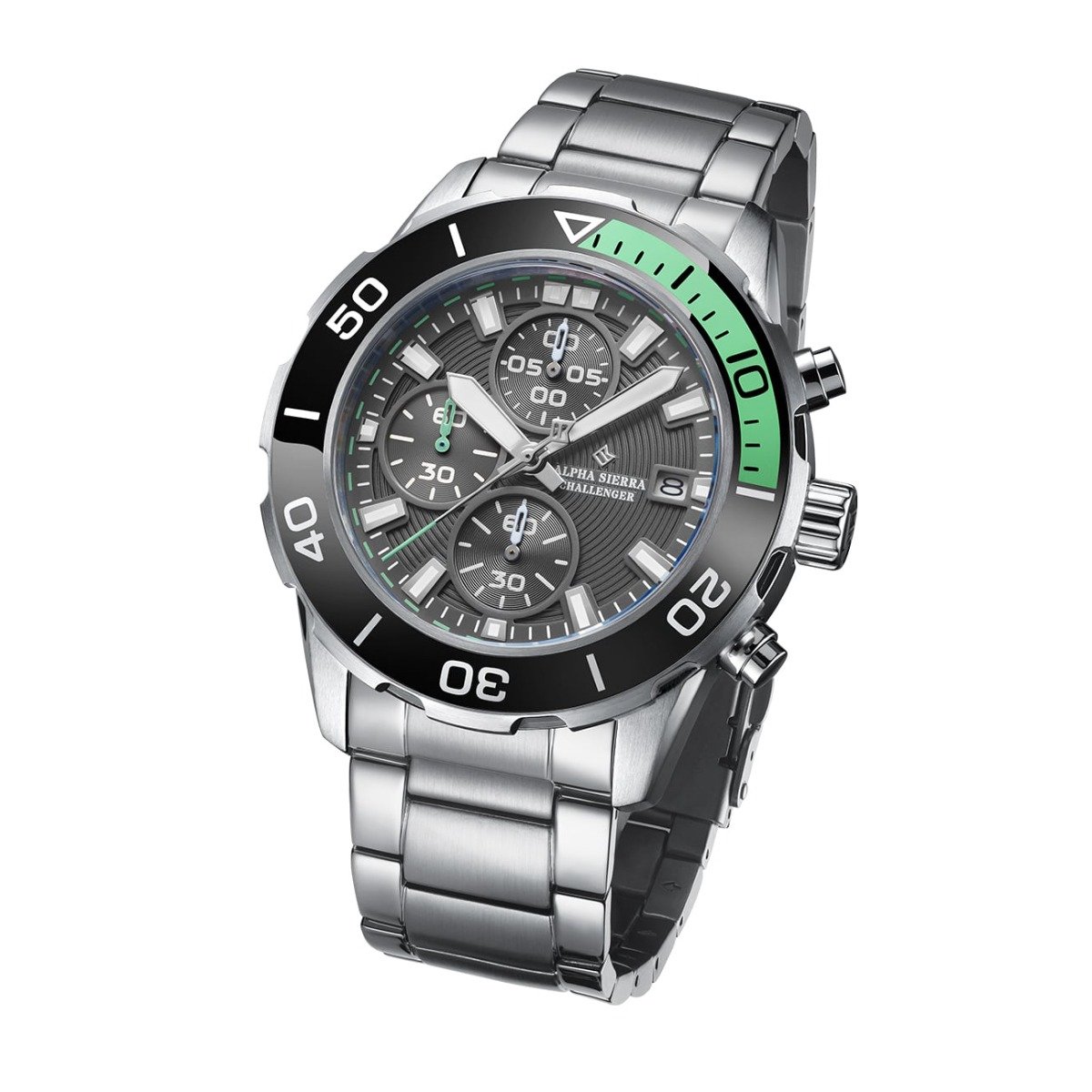 Alpha Sierra - Heren Horloge Challenger - Zilver