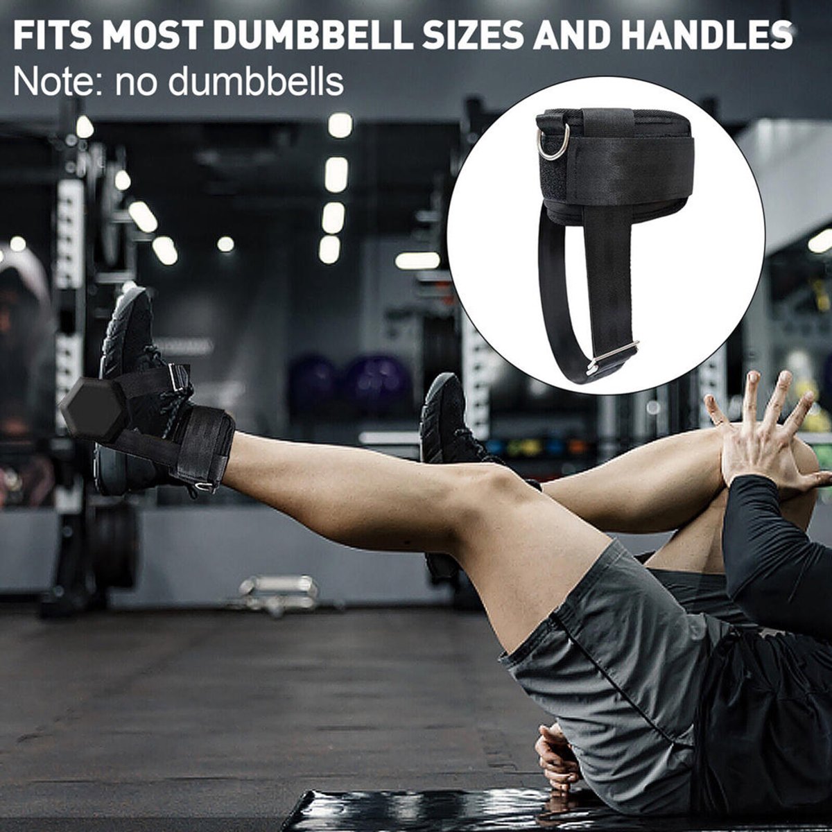 Verstelbare enkelband voor dumbbells - Dumbbell accessoire - Tibialis trainers - Multifunctionele enkelriem - Benen krachttrainer voor de sportschool – foto 4