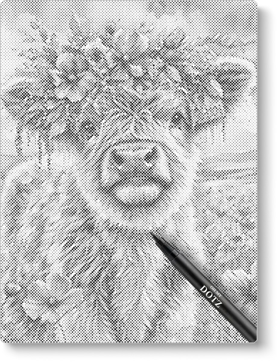 Kalfje Met Bloemen | Dot painting | 30x40cm | Dot painting | Oh My Dotz | Dots stippen | Diamond painting & Schilderen op nummer alternatief | Happy hobby
