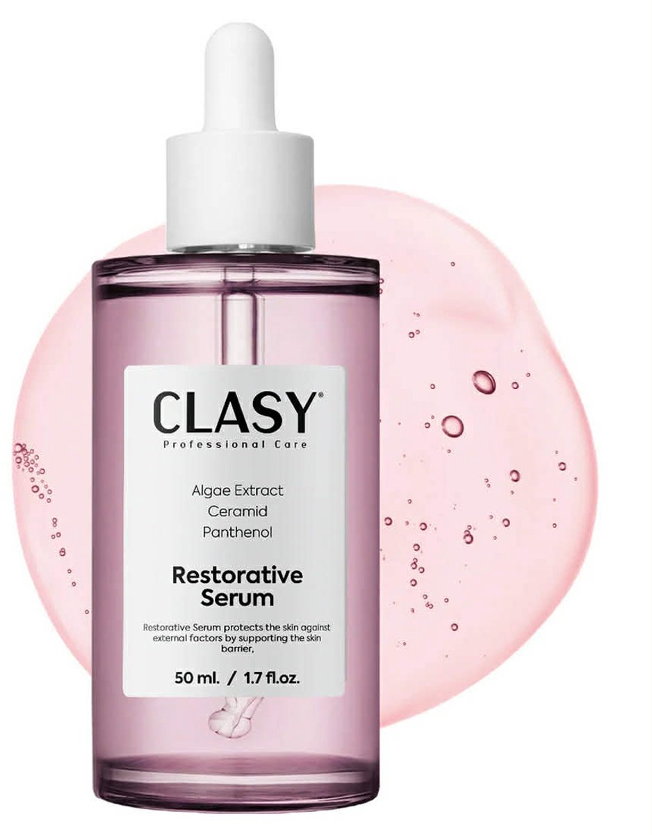 Clasy Care Professionele Restorative Herstellend Serum - Met Hyaluronzuur, Algenextract & Ceramide – Hydraterende en Kalmerende Huidverzorging – 50 ml