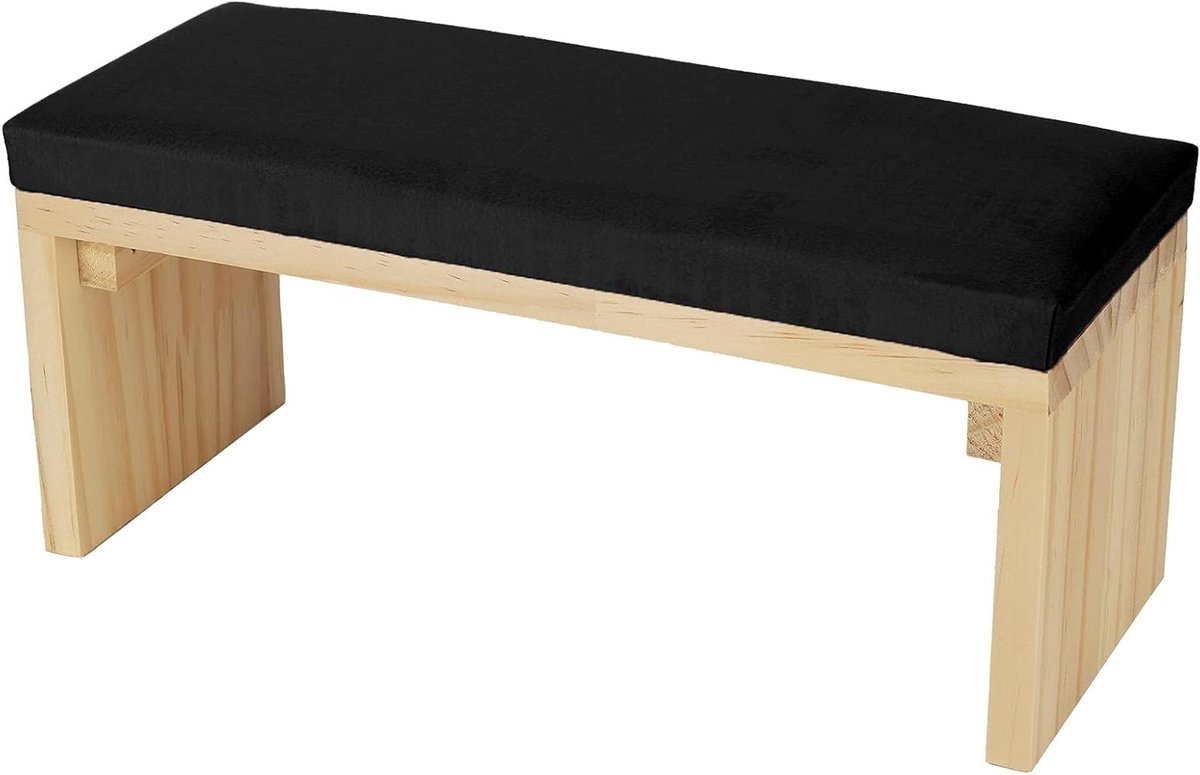 Duurzame Manicure Pad van Zacht PU Leer met Houten Houder voor Nageltafel - Handsteun voor Perfecte Nagels en Comfortabel Werken