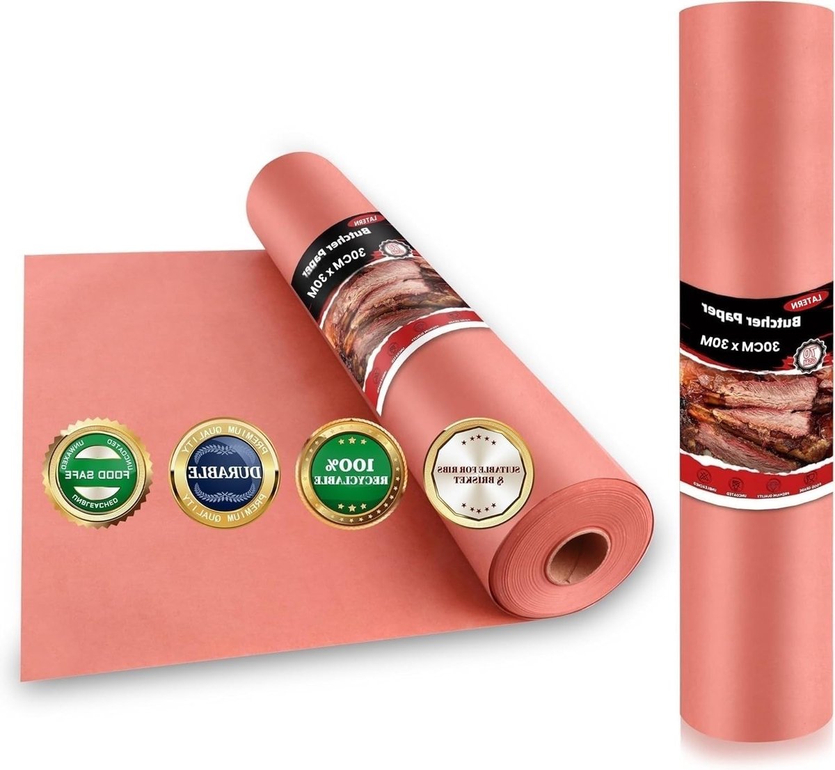 Butcher Paper voor Vlees, 30cm x 30m, Perfect voor BBQ, Koken en Inpakken