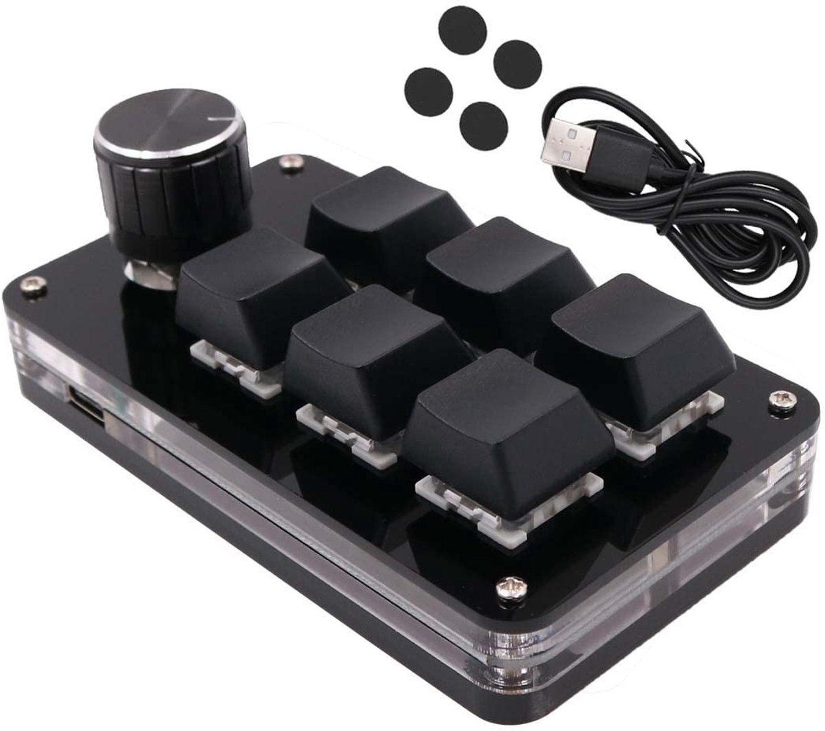 aladdien - Eén Handed Macro Mechanisch Toetsenbord - Mini Gaming Toetsenbord - Handig voor Gaming en Office - 6 Key Toetsenbord - Ideaal voor Multim..