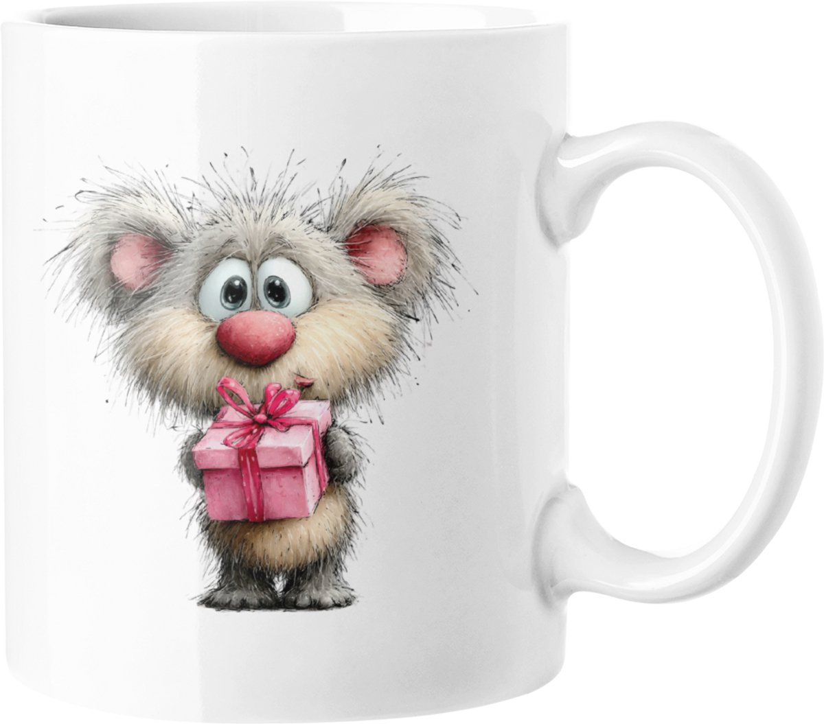 Leuke Pluizige Beer Cadeau Koffiemok 11oz - Schattige Dieren Geschenk Beker