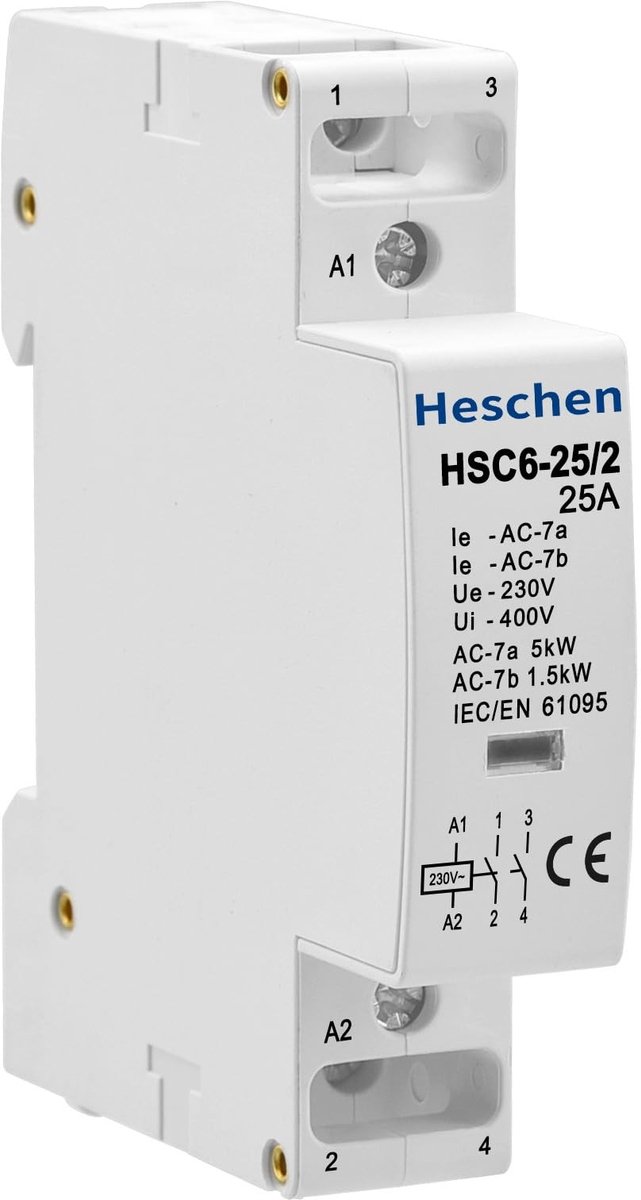aladdien - Modulaire AC-bescherming - 25A - Voor huishoudelijke toepassingen - 220V - Veilig en betrouwbaar - Voor elektromotoren - Geschikt voor ci..