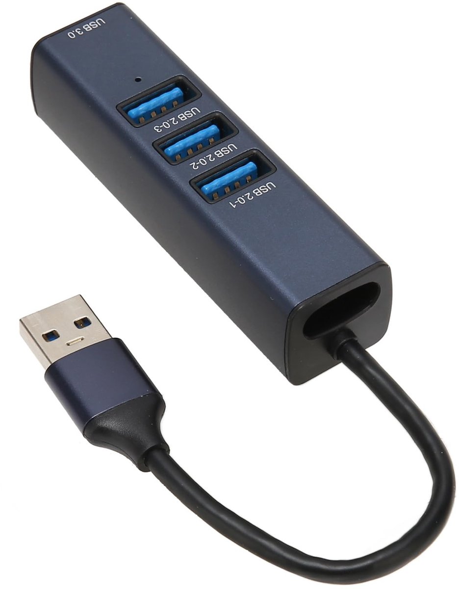 ONF3 - USB-multipoortadapter - 5 Gbps - Aluminiumlegering - 4-poorts - Hot-swappable - Plug and Play - Geschikt voor Laptop - Denash298f71sxu4