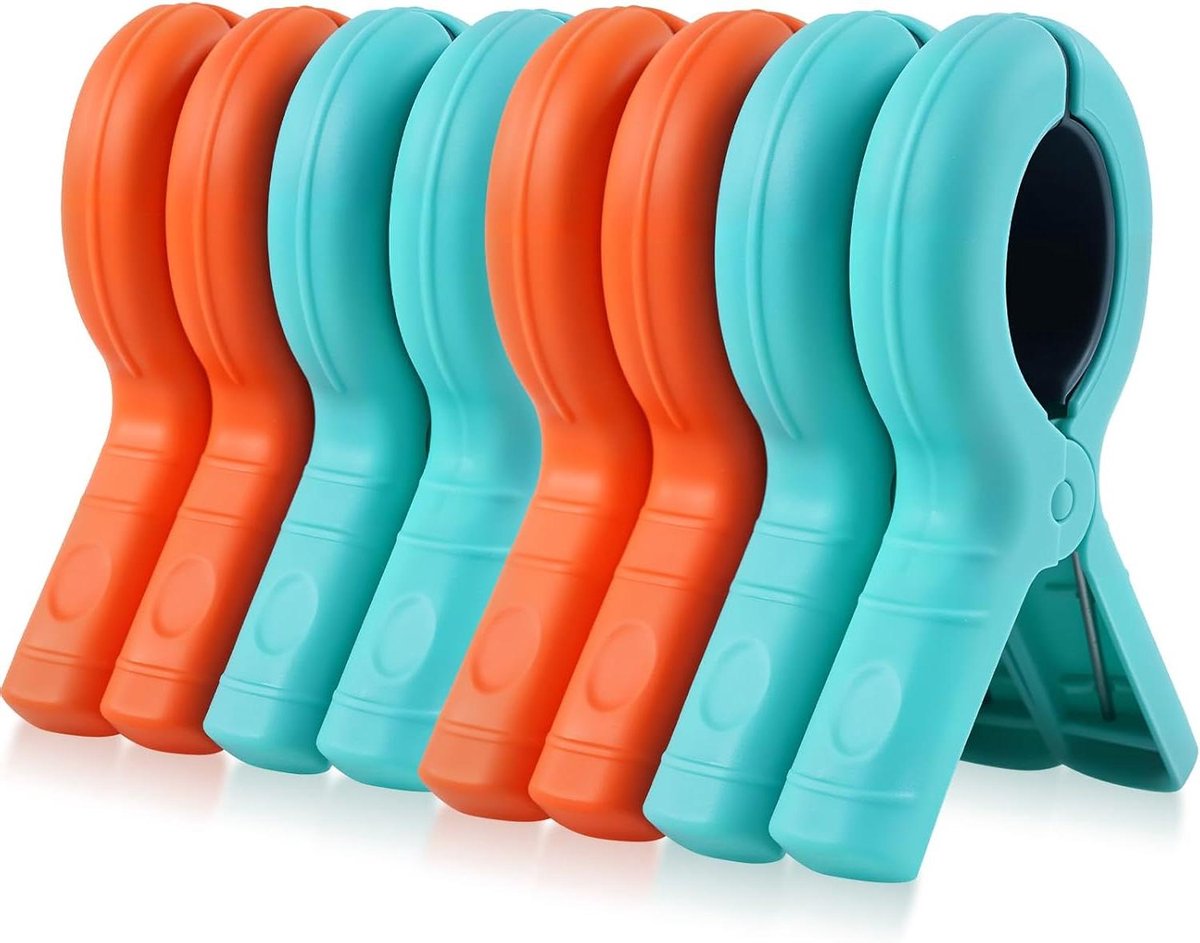 Strandsleepjes Clips - Kleding Clips - Kleding Drogen - Stevig Ontwerp - 8 Stuks - Bunt