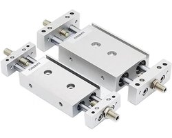 Dubbele Zuigerstang Cilinder - Lucht Cilinder - Industriële Automatisering - Verstelbare Slag - 25mm Boring - Metaal