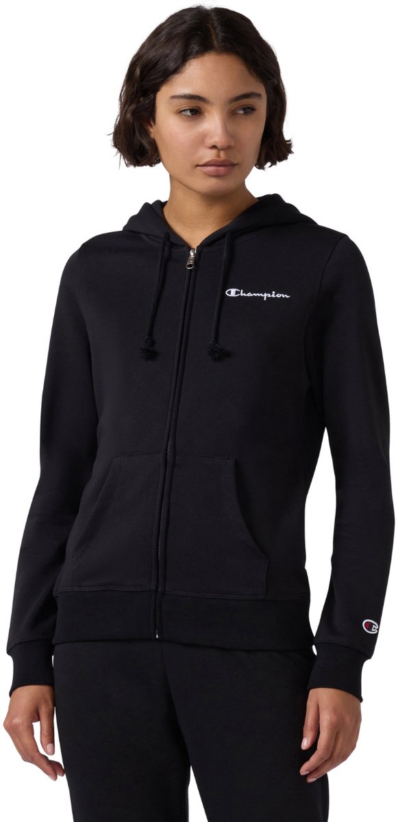 Champion Sweater Dames Full Zip Hoodie Sweatshirt Zwart