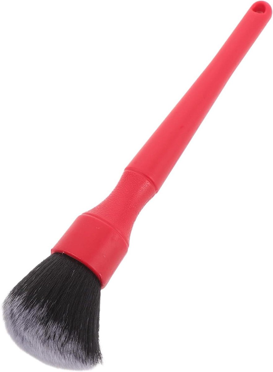 Auto Poetsborstel - Interieur Borstel - Auto Reinigen - Zachte Kwaliteit - 23 cm - Rood
