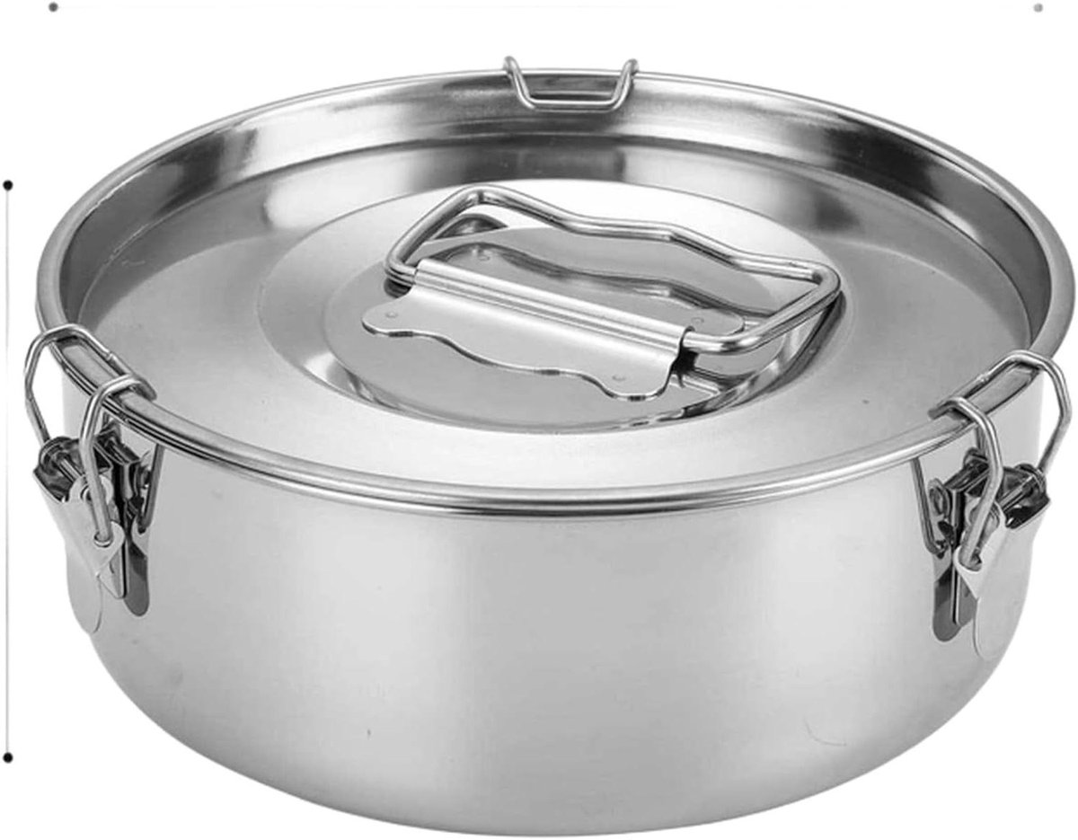 Stoommand RVS - Kookpan accessoire - Gezond Koken - Veilig Vergrendelmechanisme - 22 x 22 x 9 cm - Zilver