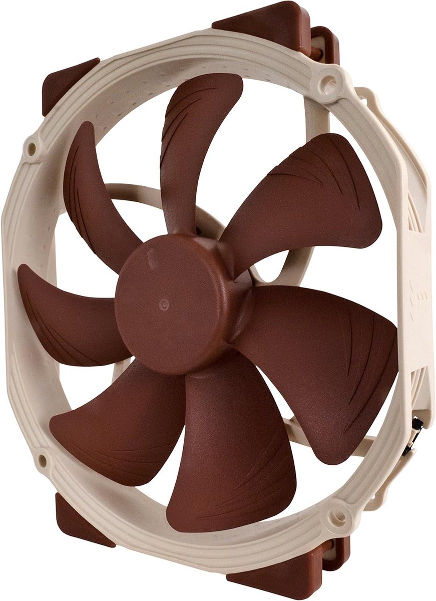 Stille Ventilator - Koeler Fan - PC Koeling - Geoptimaliseerde Luchtstroom - 140mm - Bruin
