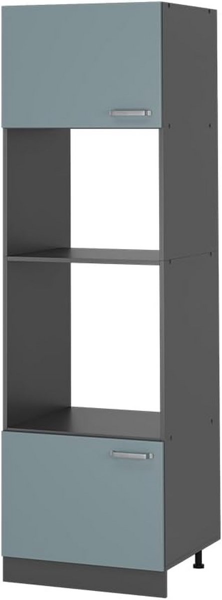Moderne Magnetronkast Keukenmodule 60 cm in Blauwgrijs - Flexibel en Uitbreidbaar