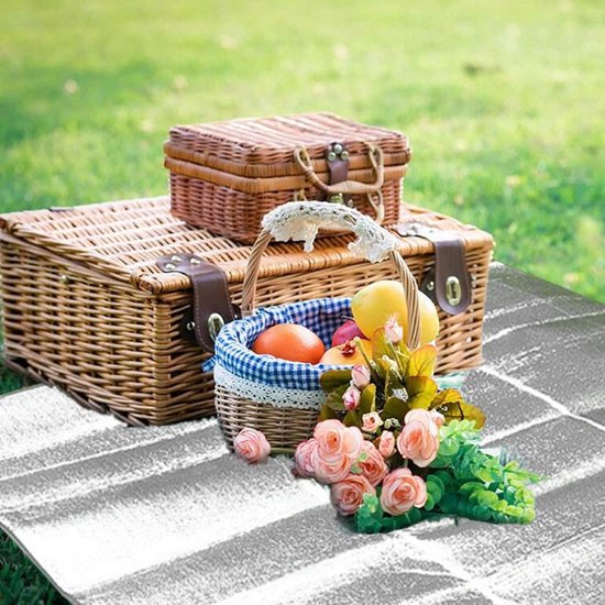 Campingmat - Slaapmat Vloermat - Buitenactiviteiten Comfort - Dubbelzijdig Waterdicht - 150 x 200 cm - Zilver — afbeelding 4