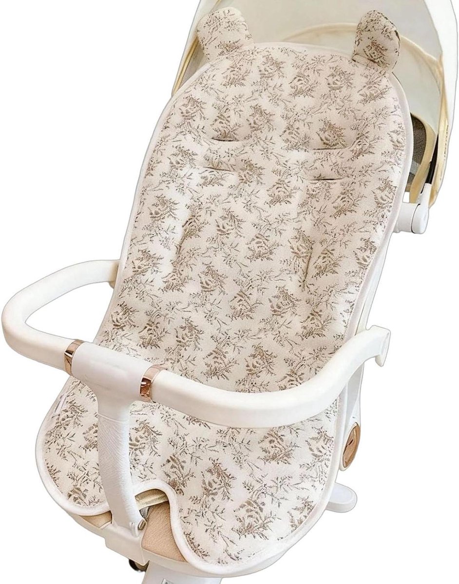 Wandelwagen Zitverkleiner - Kinderwagen Kussen - Comfortabel Reizen - Tweezijdig Ontwerp - 72x37x10 cm - Wattenschijfje