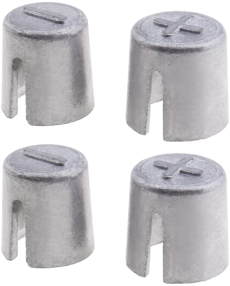 aladdien - Batterij Terminal Converter - 2 Paar Adapters - Lood - Positief Negatief - Verbeter elektrische verbinding - Geschikt voor Boot RV