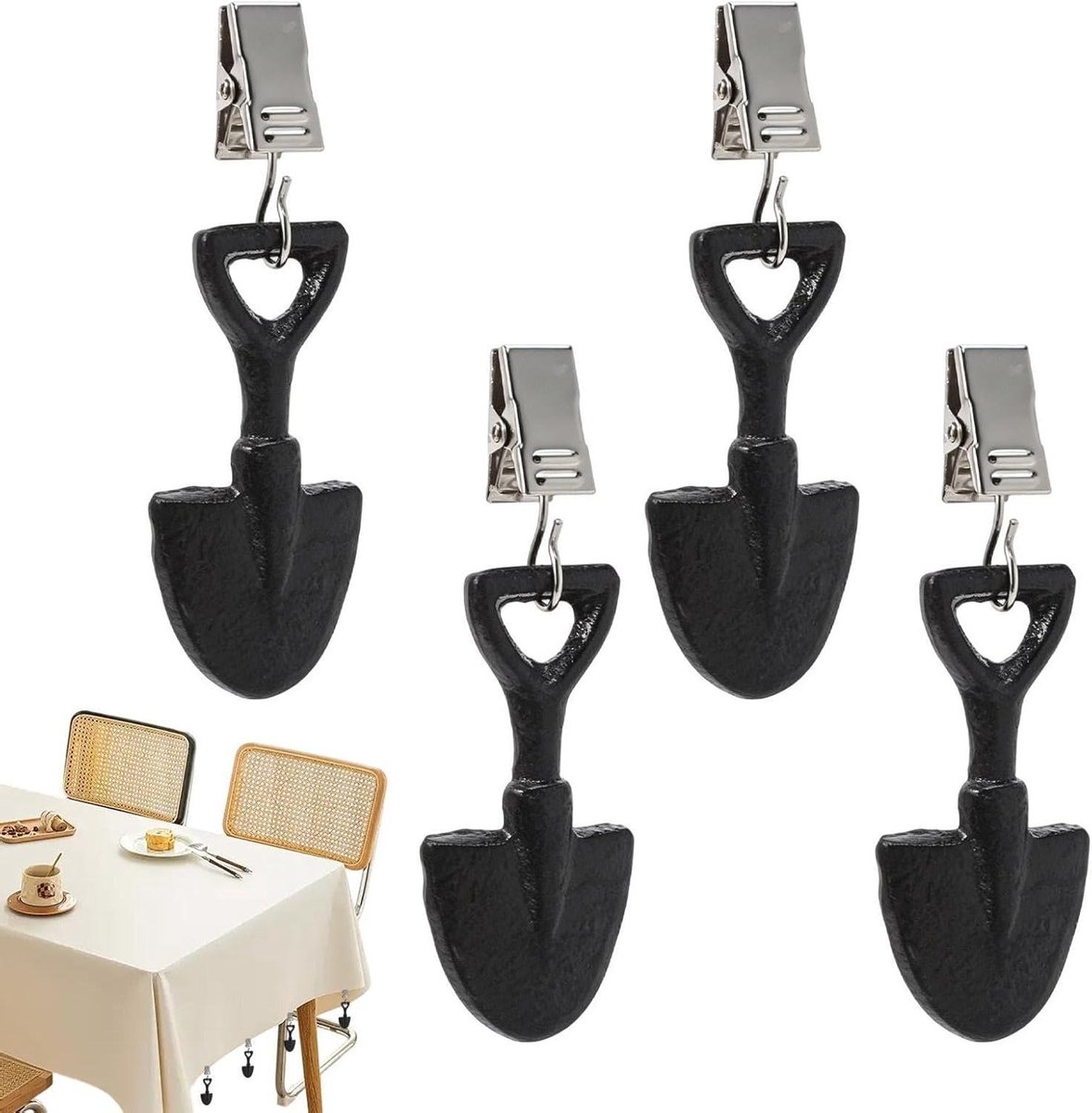 Tafelkleed Gewichten - Hangers - Windvast Houden - Schepvorm Ontwerp - Set van 4 - Metaal
