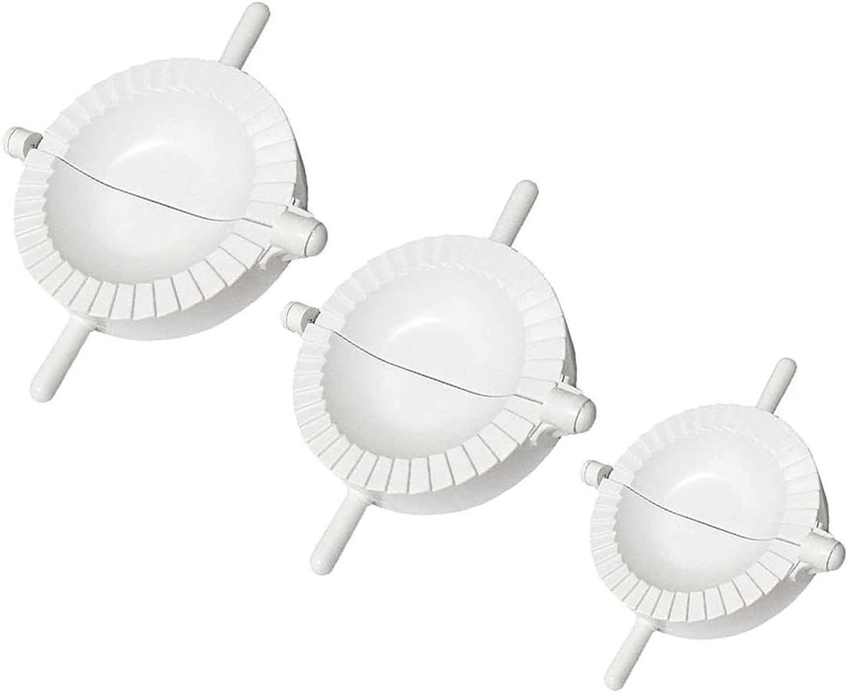Dumpling Maken Set - Pasteitjes Vormen - Keuken Gebruik - Drie Maten - 3 Stuks - Wit
