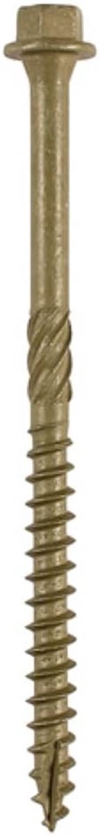 TIMCO Houtschroeven - zeskantkop - exterieur groen - 6,7 x 250 - doos van 50