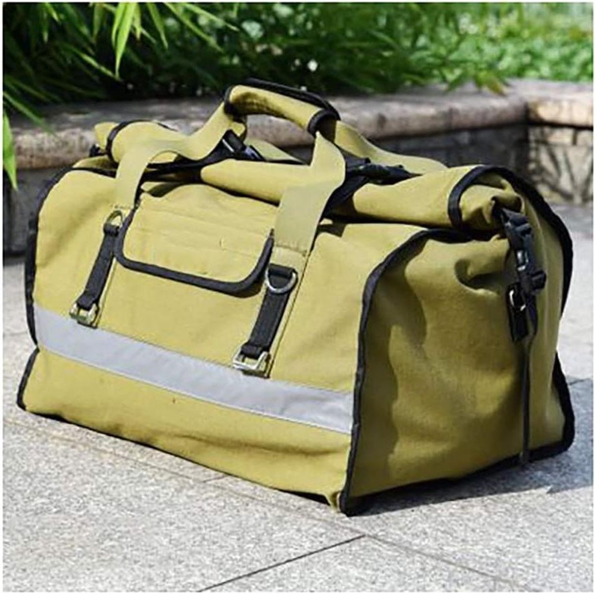 Fiets Achtertas - Plunjezak Bagage - Lange Afstand Fietsen - Waterdichte Nylon Stof - 50 Liter Capaciteit - Zwart